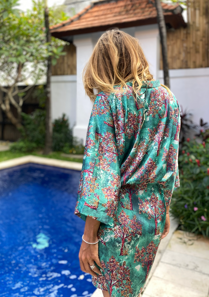 Kimi Dress Shiny Green