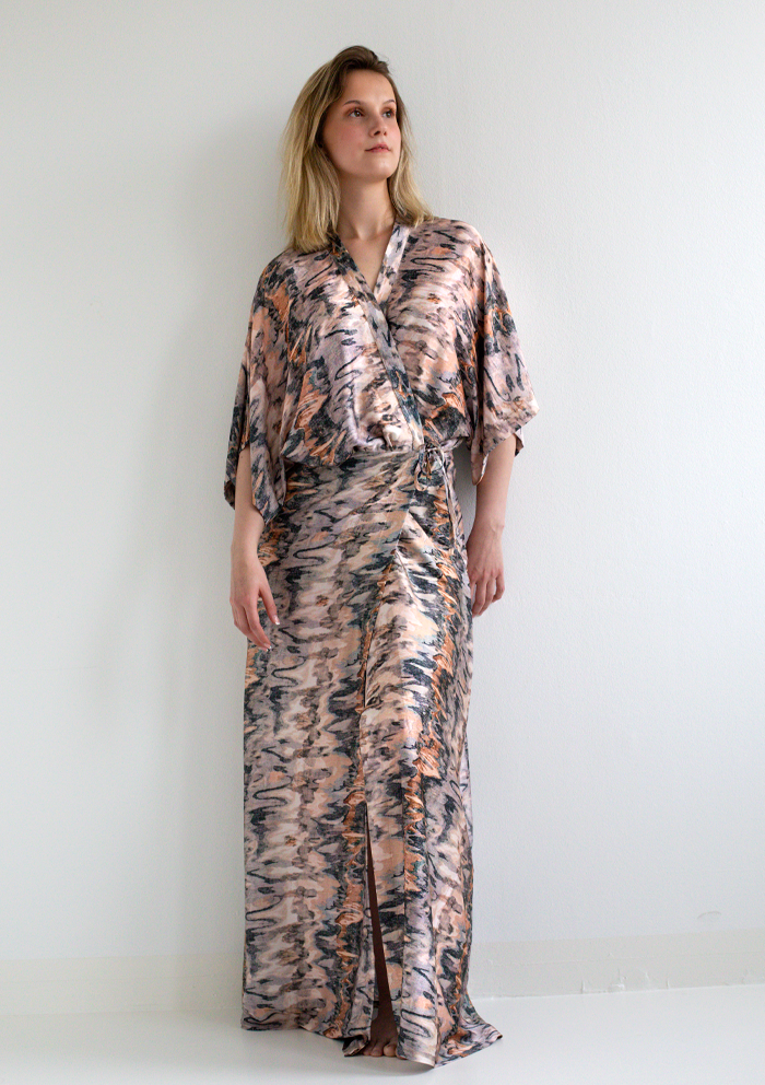 Kimono Dress Cosmic Burst