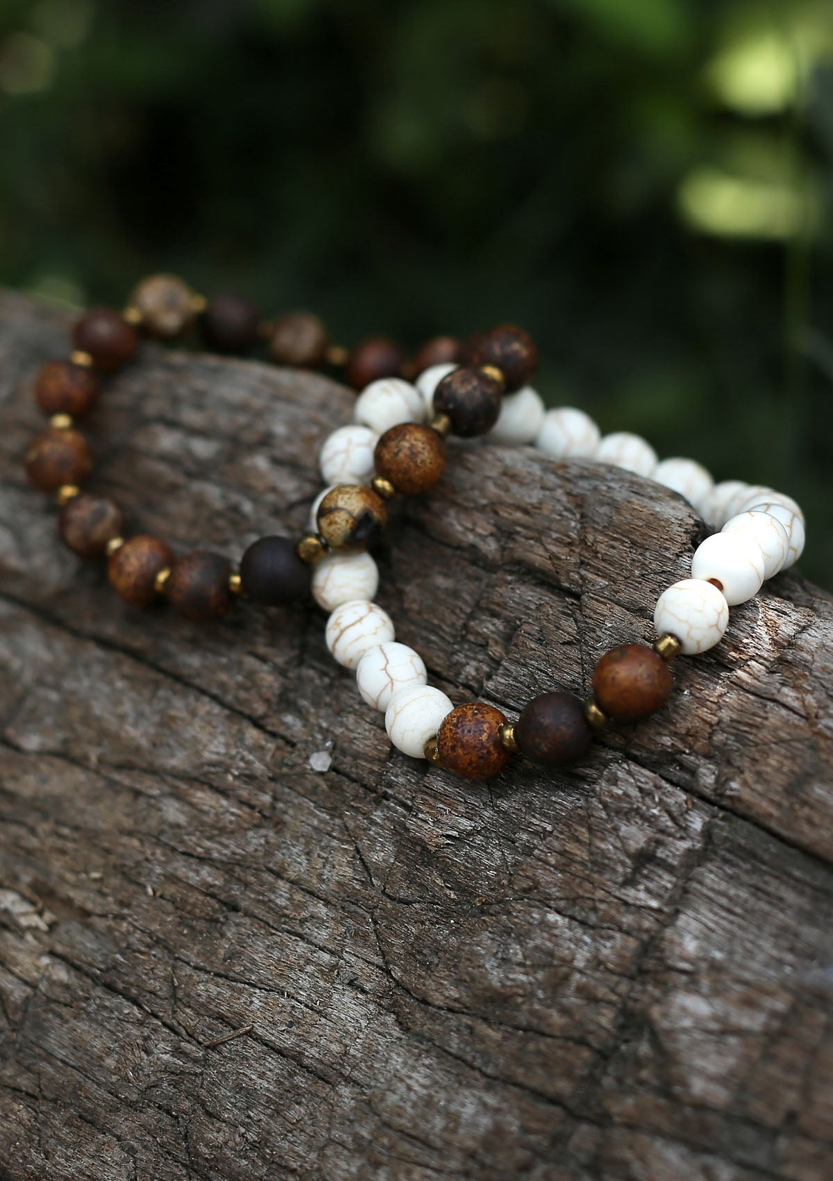 Agate Stone Bracelet Set