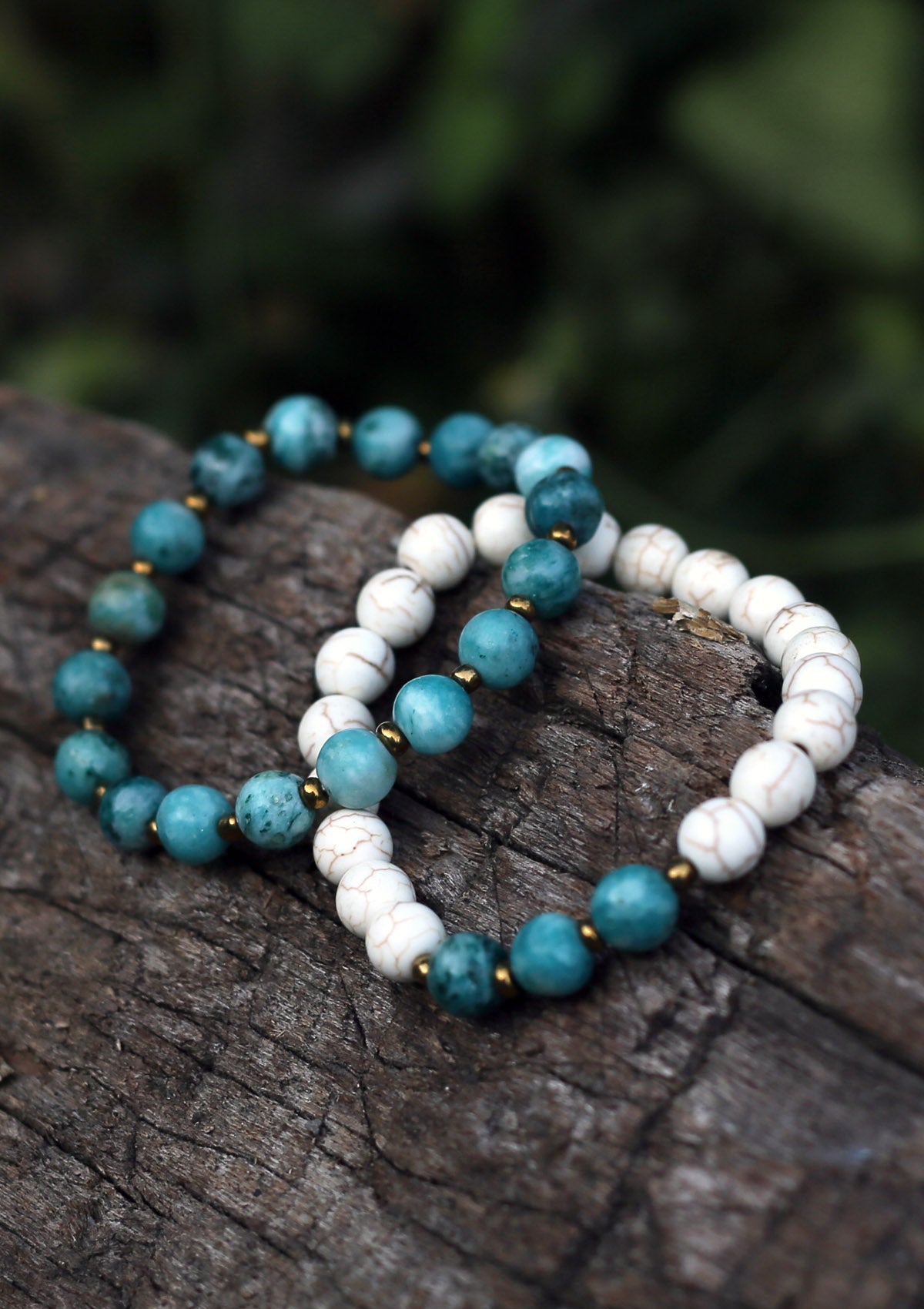 Agate Stone Bracelet Set