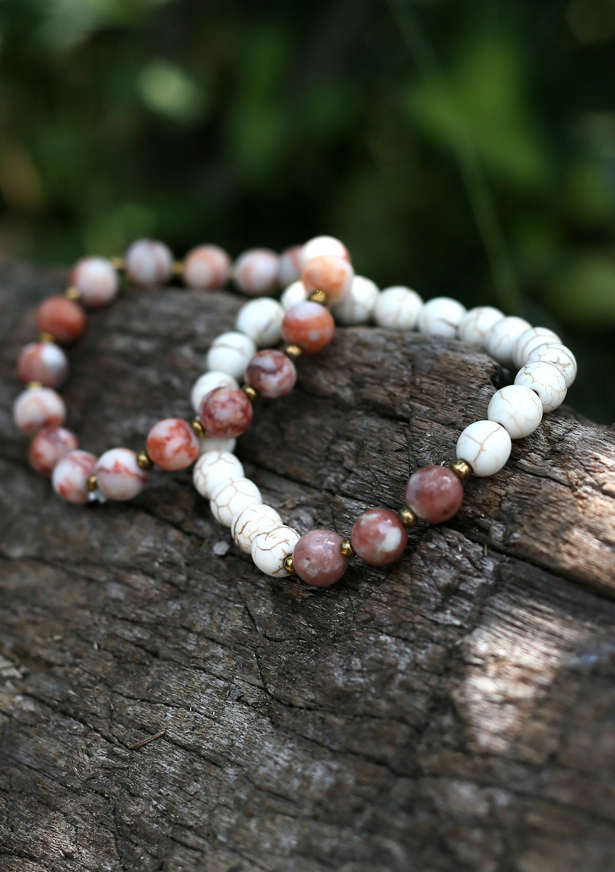 Agate Stone Bracelet Set