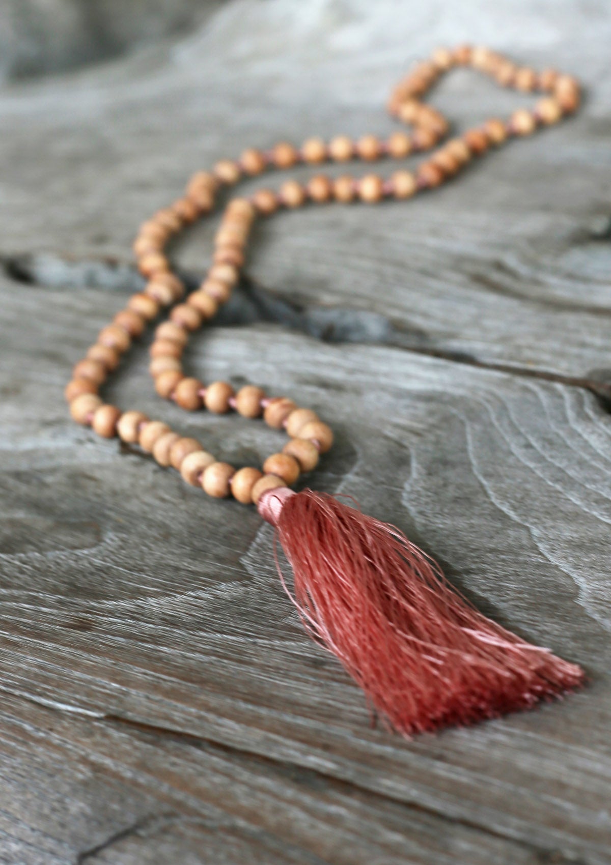 Boho Necklace Wood