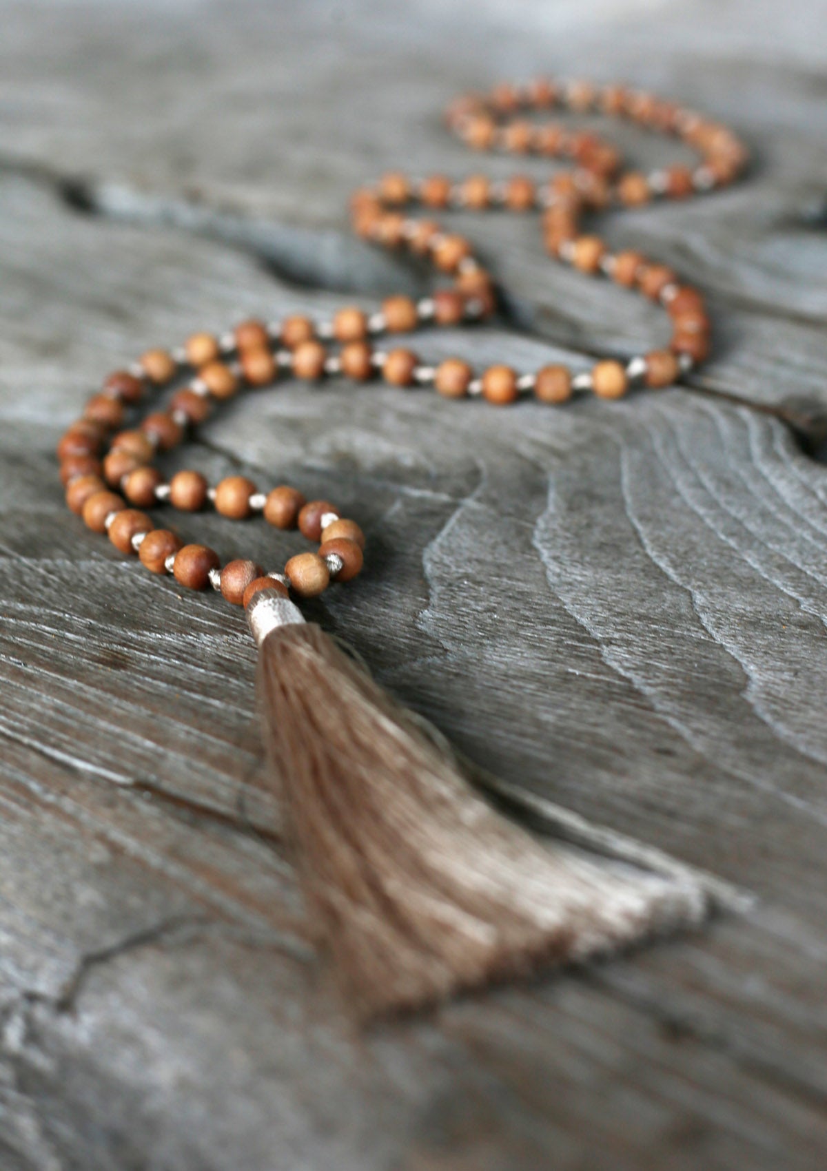 Boho Necklace Wood