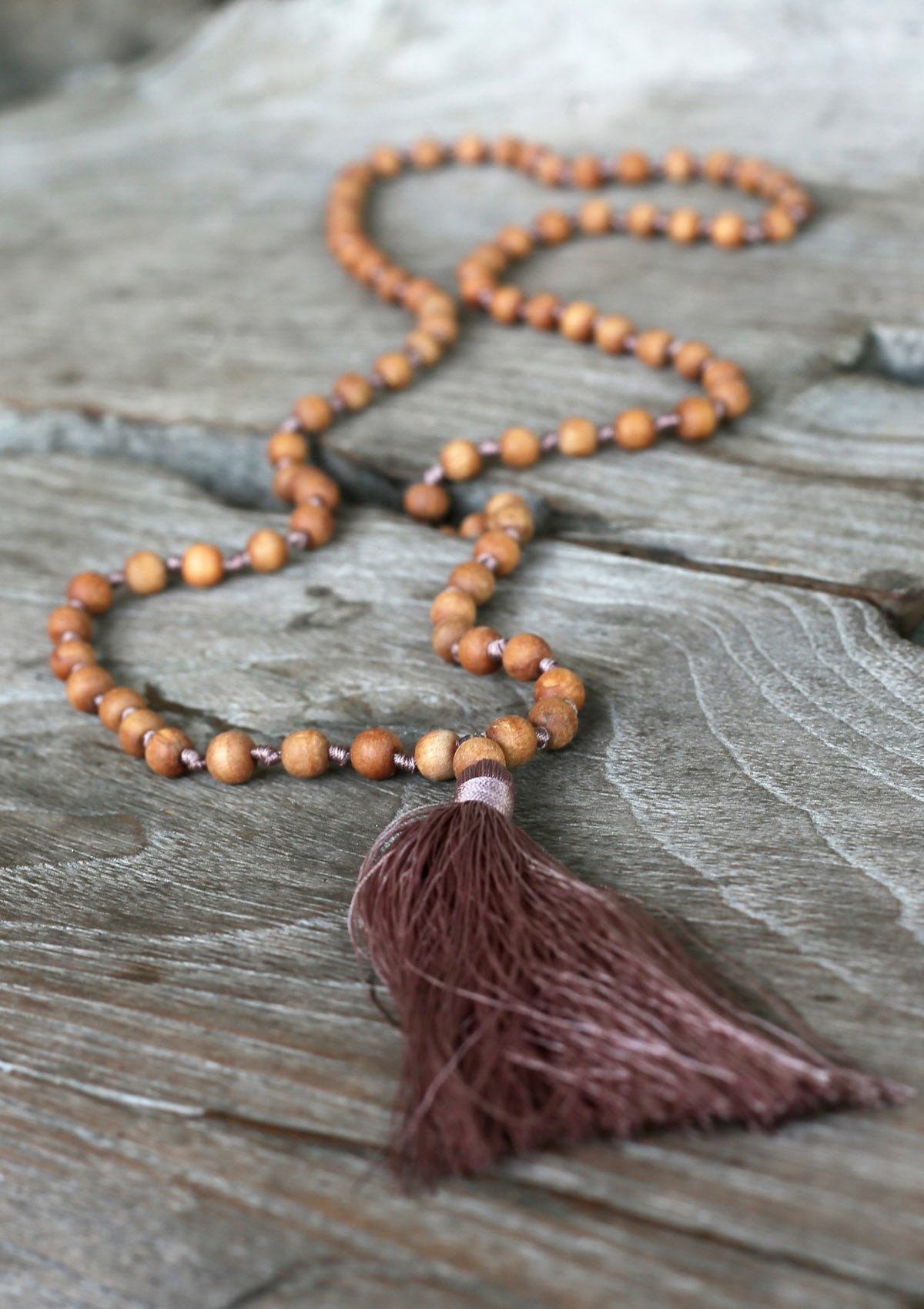 Boho Necklace Wood