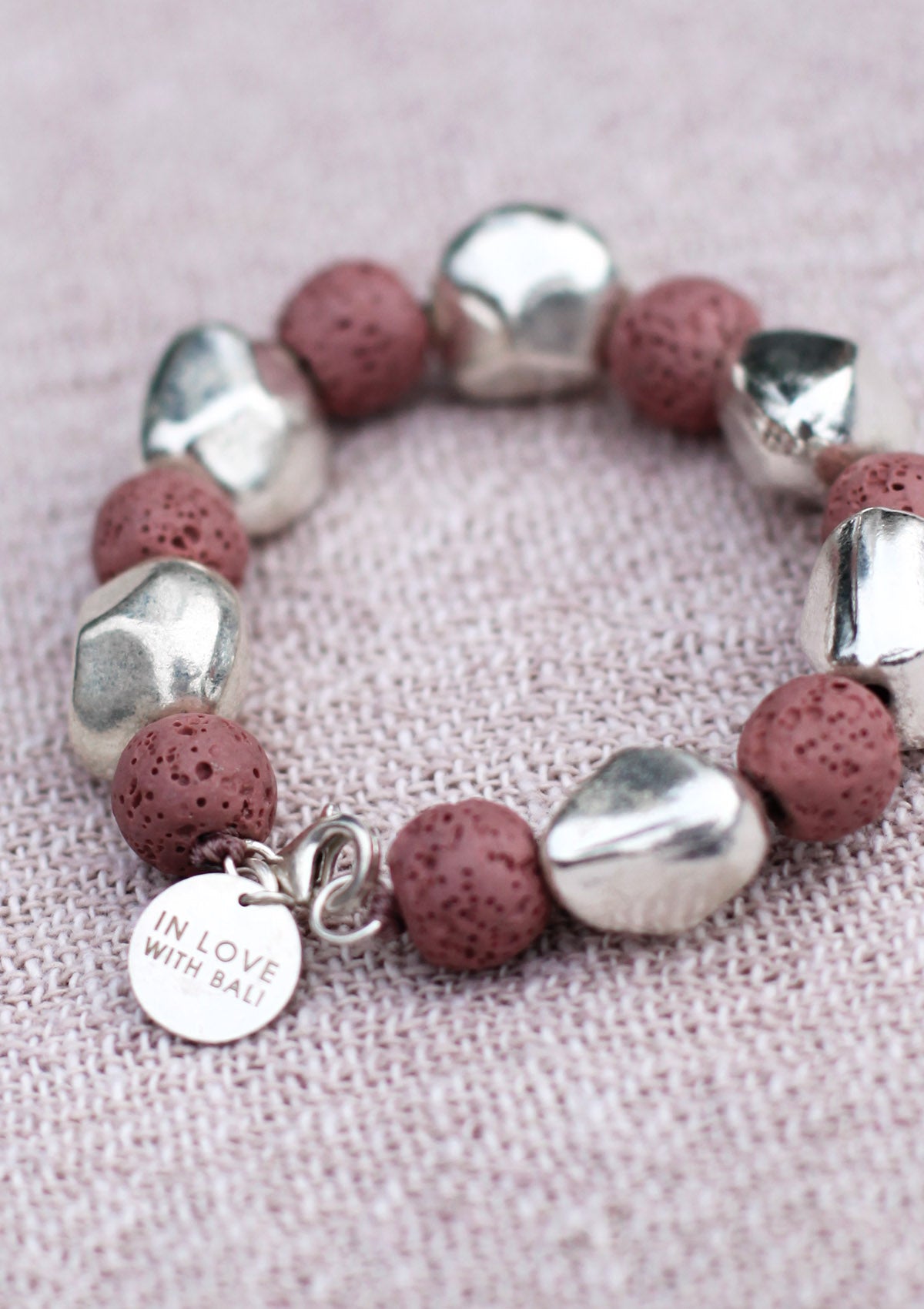 Lava & Silver Six Pack Bracelet