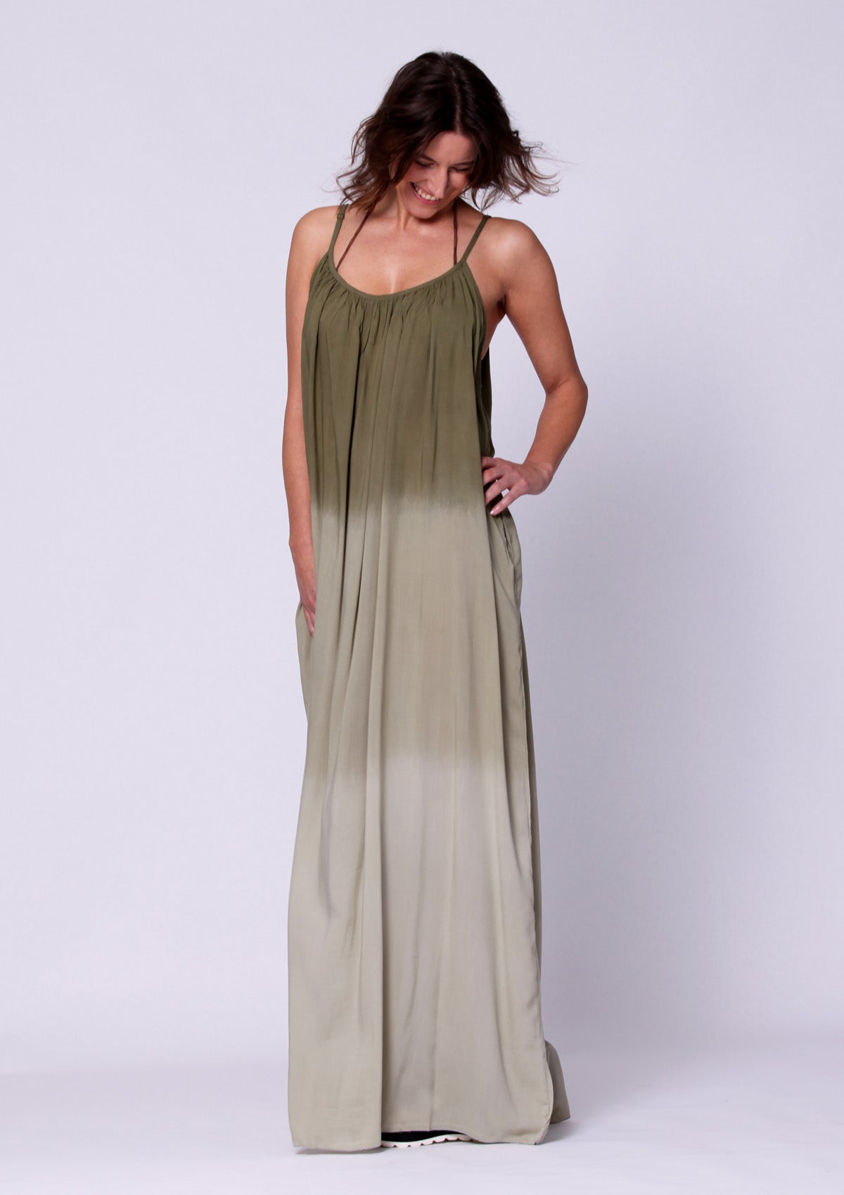 Silky beach maxi dress