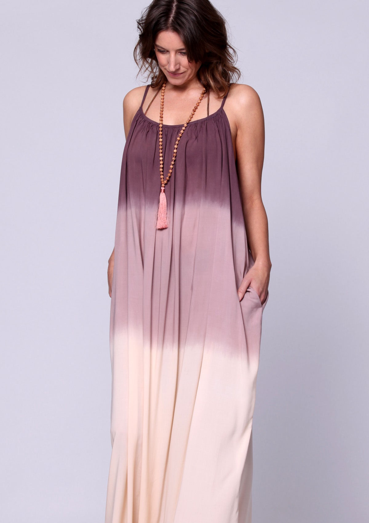 Silky beach maxi dress