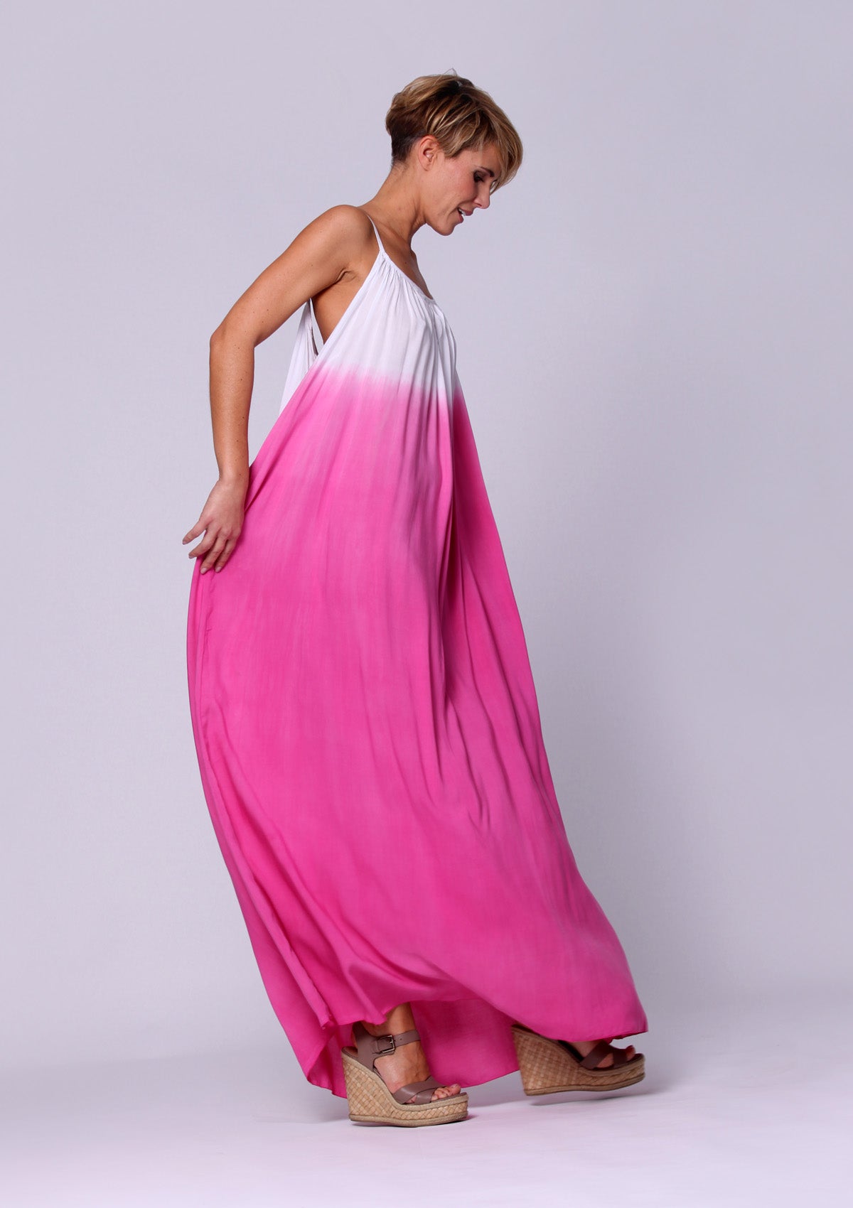 Silky beach maxi dress
