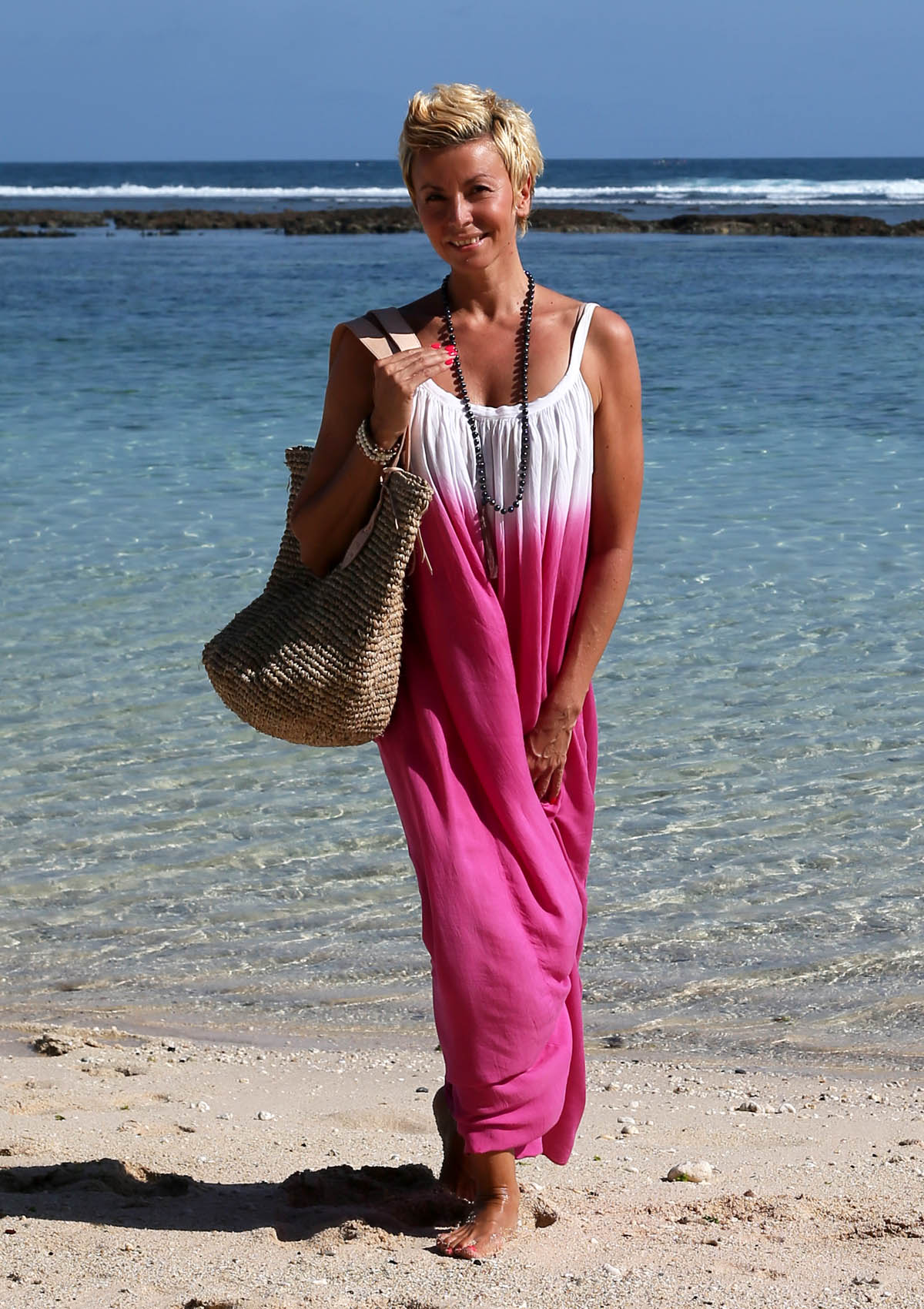 Silky beach maxi dress
